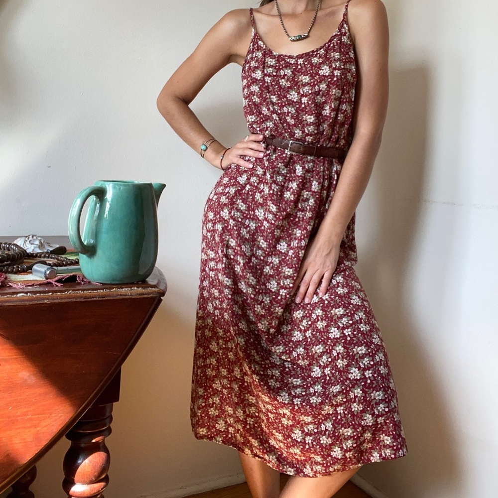 Vintage 90s Floral Maxi Dress